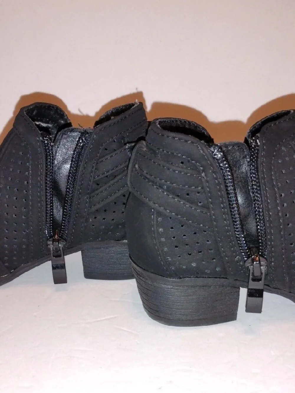 P-036 Link Black Kids Booties with Side Zip